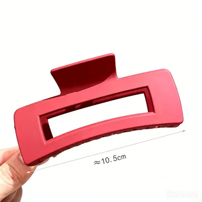 Cross-border large grip matte hair clip women bun clip square hair barrette back of head hair accessory shark clip wholesale