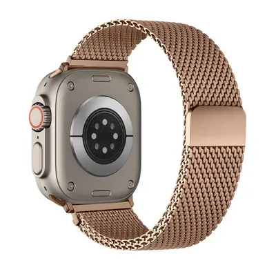 Apple Watch Ultra 2 uyumlu Milanese çelik kordon, manyetik kapatma - 11