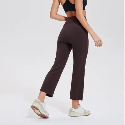 Lycra Yoga Pants, High Waist, Hip Lifting, Wide Leg - 11