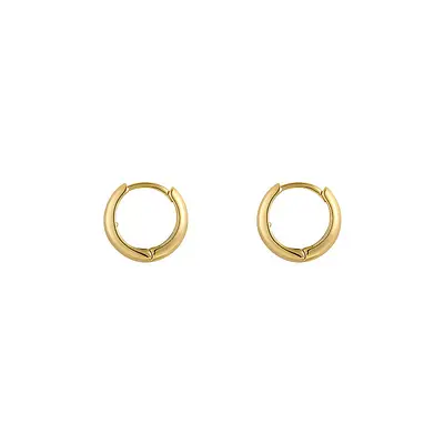 Goldene Kreis-Ohrringe, minimalistisches Metall-Design