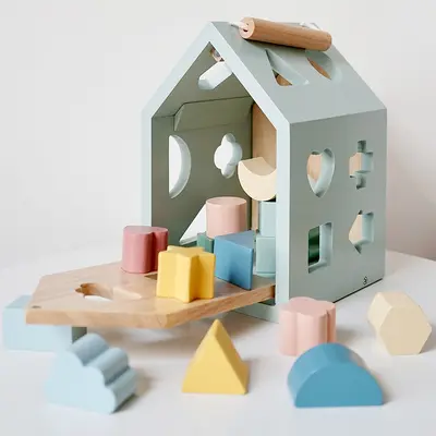 Wooden geometric shape intelligence box Montessori