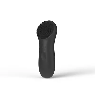 Hot compress silicone facial cleanser electric facial cleanser facial brush vibration heating facial cleanser silicone handle facial cleanser