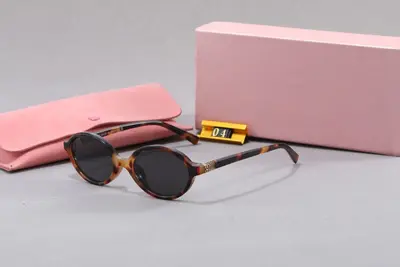 MIU Small Oval Sunglasses for Women, Thin Temples - 12