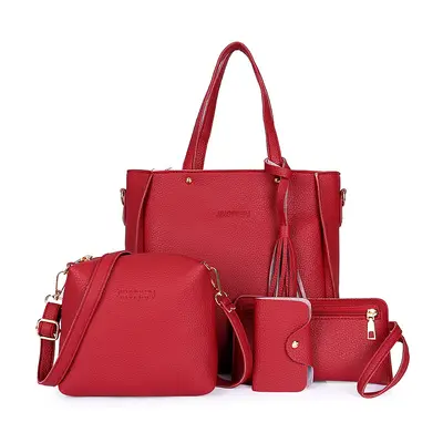 Tassel Mother-and-Child Bag Set, 4 Pieces, Large Capacity - 6