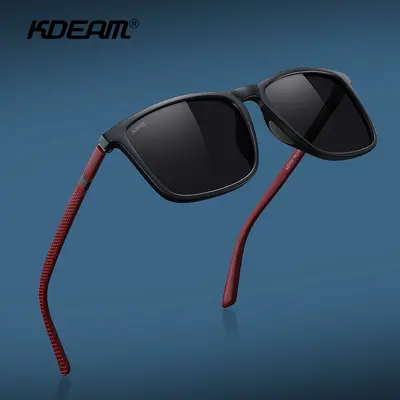 KDEAM neue große quadratische polarisierte Sonnenbrillen Outdoor-Schutz Angeln Fahren Brille KD705-PLUS