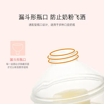 Portable Three-Layer Baby Milk Powder Box with Funnel - 2