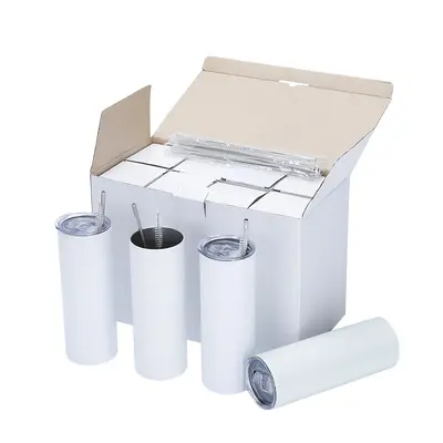 20oz süblimasyon paslanmaz çelik termos bardak boş ısı transferi düz pipetli buzlu bardak satışa hazır