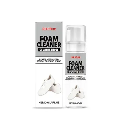 White Shoe Foam Cleaner, Removes Yellowing and Stains, Portable