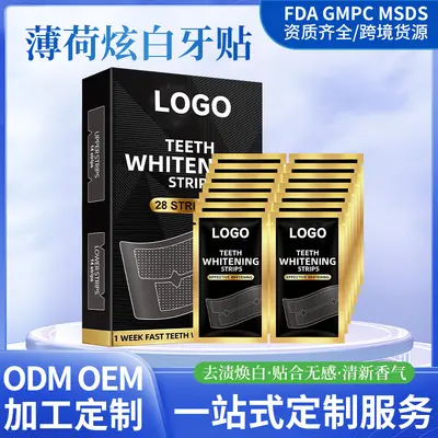 Teeth whitening strips, non-acidic and safe for sensitive teeth