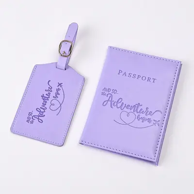 PU-Reisepass-Etui, Gepäcketikett, Tickethalter-Set