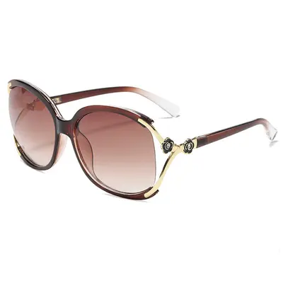 Polarized Women's Sunglasses for Round Faces, Large Frame, UV400 - 6