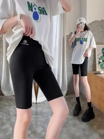 Summer Shark Skin Leggings for Women, Thin High-Waist Hip-Lifting Tummy Control, Plus Size