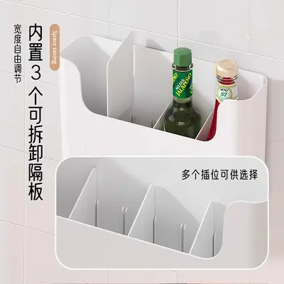 Kitchen cabinet door interior organizer box, adhesive, no drilling - 3