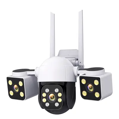 OKAM Roboterarm 3-Objektiv-Kuppelkamera, Nachtsicht, Panorama