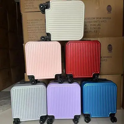 Women's suitcase small 18 inch ins popular lightweight combination lock wheeled bag 20 student boarding travel leather suitcase men