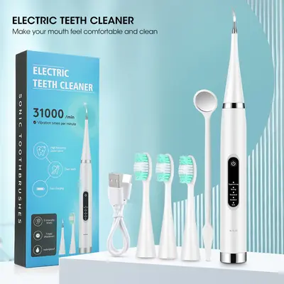 Ev tipi ultrasonik diş temizleme cihazı, 2'si 1 arada diş taşı ve plak giderici - 13
