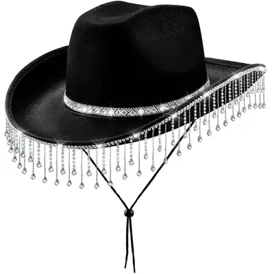 Felt Western Cowboy Hat for Parties and Music Events