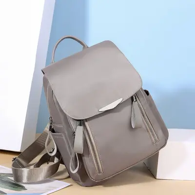 Korean-Japanese Style Casual Minimalist Nylon Women's Backpack - 4