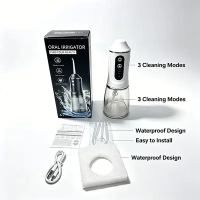 Electric portable oral irrigator for home use