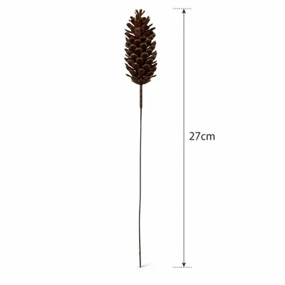Künstlicher Tannenzapfen-Blumenstrauß 27 cm Trockenblumen-Optik Weihnachtsdeko