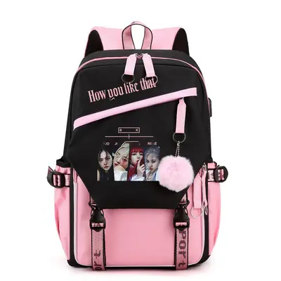 BLACKPINK Inspired Starry Sky Backpack with USB Port, Korean Version - 4