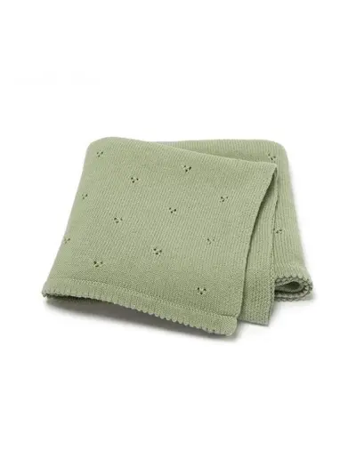 Babydecke aus 100% Baumwolle, gestrickt, atmungsaktiv, Kinderwagen-Windschutz