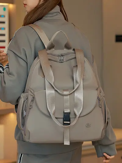 Women's Lightweight Waterproof Oxford Fabric Backpack for Commuting and Travel - 2