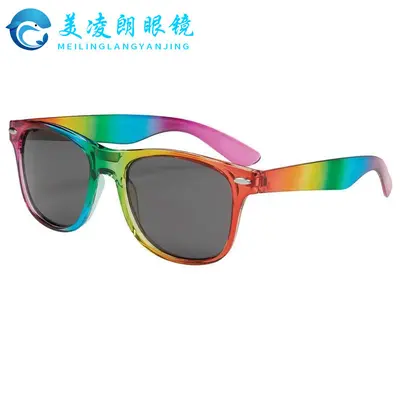 Regenbogen-Dekorations-Sonnenbrille mit optionalem Logo-Aufdruck - 1