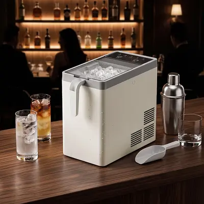 Smart Home Mini Ice Maker Small Dormitory Portable Fully Automatic Ice Cube Machine Bullet-Shaped