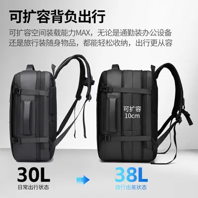 Men's Business Backpack with Laptop Compartment, Large Capacity - 3