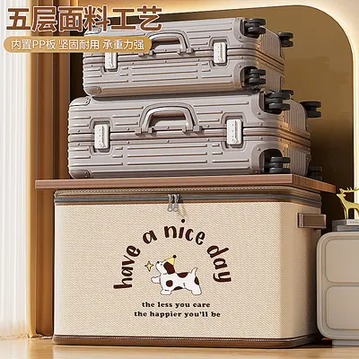 Kleidungsaufbewahrungsbox, große Kapazität, faltbar, mit Deckel