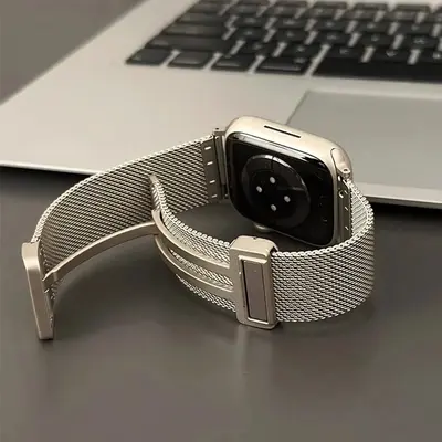 Apple Watch S10 Strap, Milanese Magnetic Sport Band, Compatible with Ultra