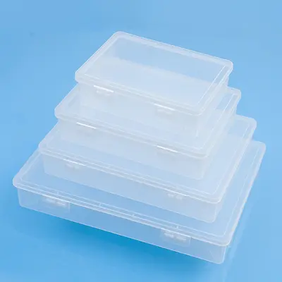 Saklama kutusu, PP plastik, şeffaf, dikdörtgen, kalınlaştırılmış