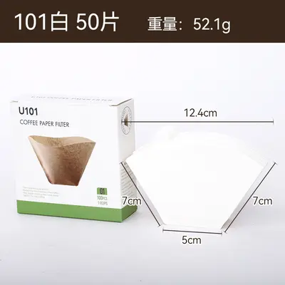 Fächerförmiges Einweg-Kaffeefilterpapier, 102 g/m² - 8