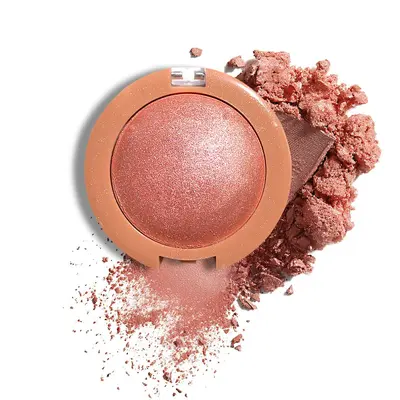 Darkme 2-in-1 Baked Pearlescent Blush and Highlighter, Peach Shade