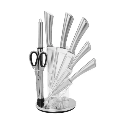 9 parçalı paslanmaz çelik mutfak bıçak seti - 7