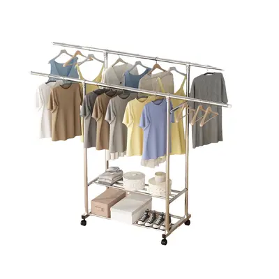 Telescopic Stainless Steel Clothes Drying Rack, Freestanding