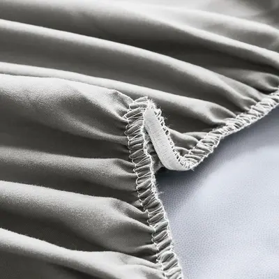 Export Trade Amazon Pure Color Bed Protector Mattress Cover Mattress Topper Pongee Baby Urine Barrier Sweat-Proof Waterproof Fitted Sheet Cover
