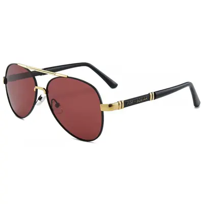 Polarisierte Herren-Metallsonnenbrille, Retro mit großem Rahmen - 5