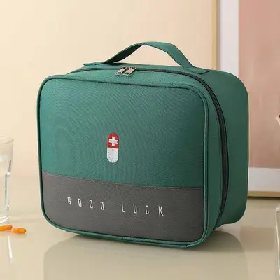 Medizinische Notfalltasche zur Seuchenverhütung, tragbar, für Zuhause und Internat, Aufbewahrungsbox für Medikamente, großvolumige medizinische Notfalltasche, Insulinbox - 9