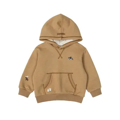 Çocuk Pamuklu Kapüşonlu Sweatshirt, Sıcak Tutan, Erkek ve Kız - 8