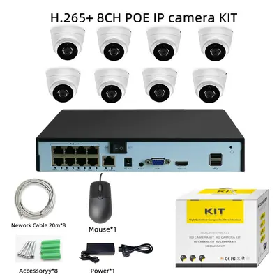 4K IP camera system 4 channel 8 channel POE48V power supply - 4