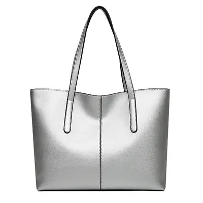 Große Damenhandtasche, schlichte Pendler-Tote-Bag mit Schultergurt - 7