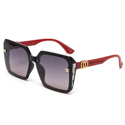 Women's Large Square Frame Sunglasses with UV Protection - 5