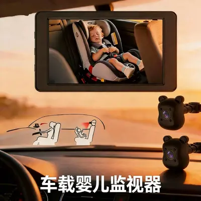 Car monitor 4.3 inch, wide angle, night vision