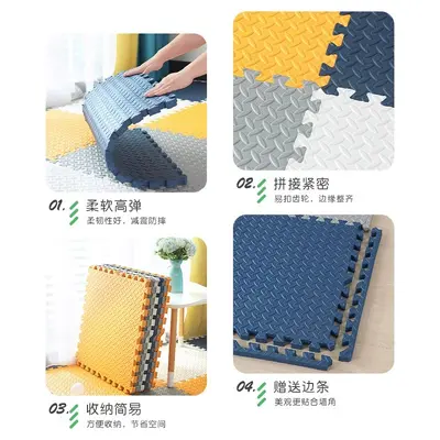 Thick Foam Puzzle Mat for Babies, Interlocking Crawling Mat