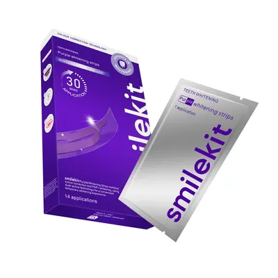 V34 Purple Teeth Whitening Strips, Small Box - 4