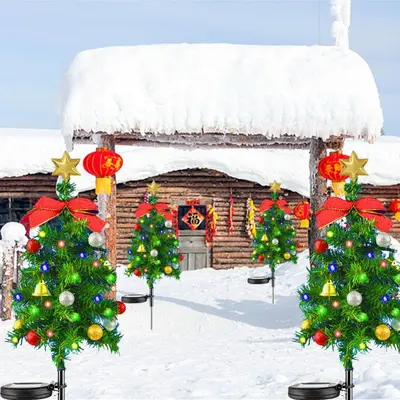 IP65 Waterproof Solar LED Garden Light Outdoor Christmas Tree Decorative