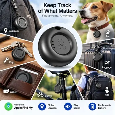 Airtag Kaybı Önleme Cihazı iOS Konum Bulucu Çocuk Yaşlı Kaybı Önleme Anahtarlık Sırt Çantası Bulucu FindMy İzleyici