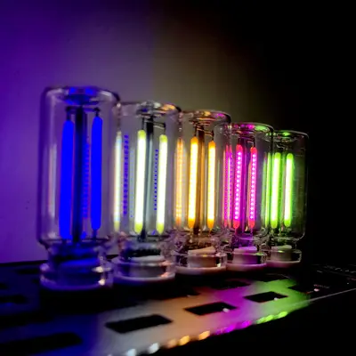 跨境触控车载氛围灯陶瓷LED玻璃瓶浪漫迷你多场景用USB触摸小夜灯